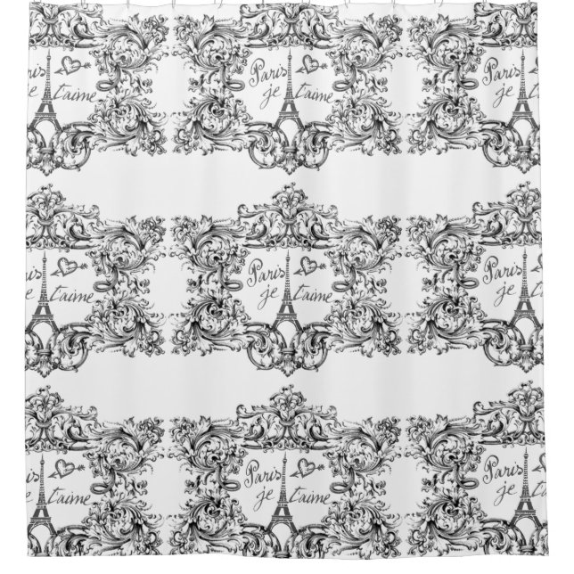 Paris Je t'aime Vintage Scrollwork & Eiffel Tower (Front)