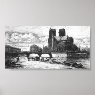 Paris La Seine Pont Notre-Dame – Bridge Poster