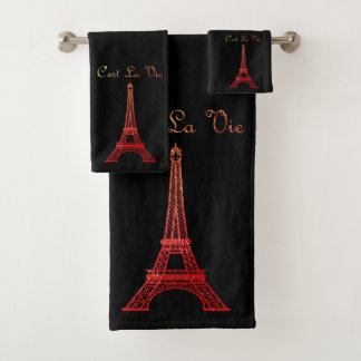 Paris: La Tour Eiffel Bath Towel Set