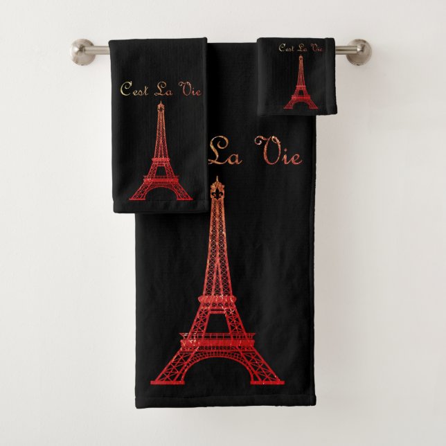 Paris: La Tour Eiffel Bath Towel Set (Insitu)
