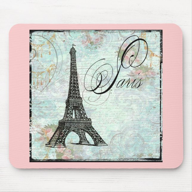 Paris La Tour Eiffel French Design Mouse Pad (Front)