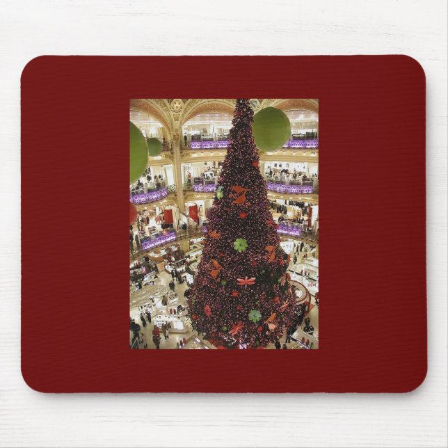 Paris Lafayette Christmas Tree Mouse Pad (Front)