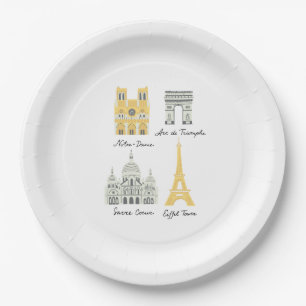 Paris Landmarks Party Plates