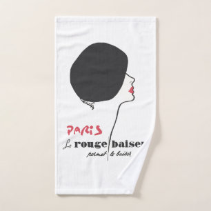 Paris - Le Rouge Baiser (The Red Kiss) Bath Towel Set