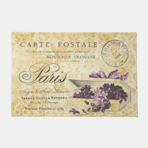 Paris Lilacs Carte Postale Doormat