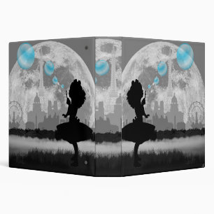 PARIS Little Girl Making Blue Bubble - BINDER