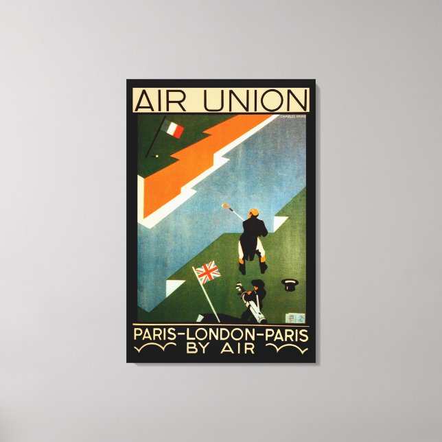 Paris - London - Paris by Air Canvas Print (Front)
