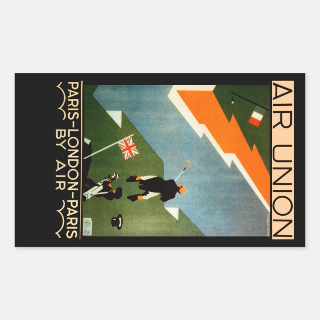 Paris - London - Paris by Air Sticker (Front)