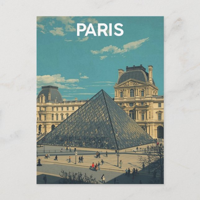 Paris Louvre Postcard (Front)