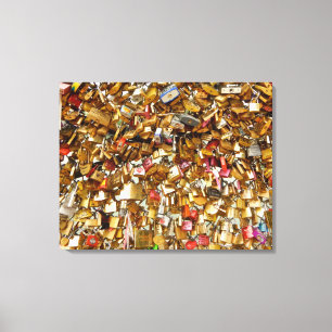 Paris Love Padlocks 2 Canvas Print