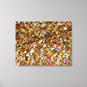 Paris Love Padlocks 3 Canvas Print