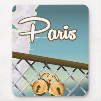 Paris love padlocks mouse pad