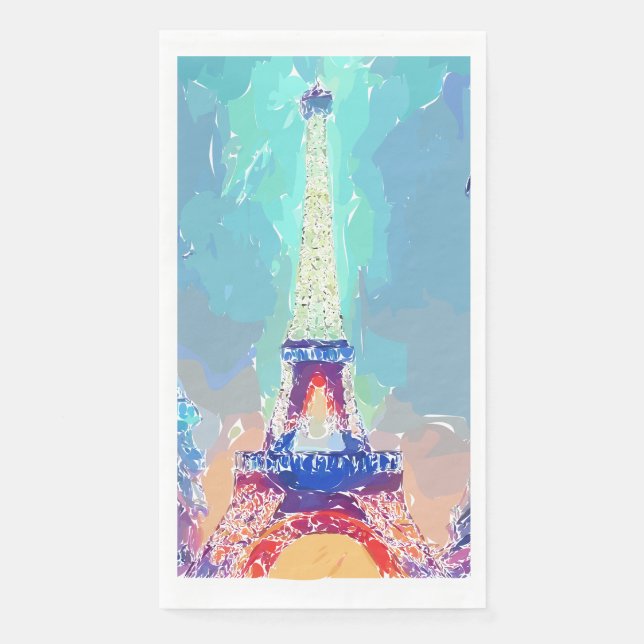 Paris Lovers Eiffel Tower Napkin (Front)