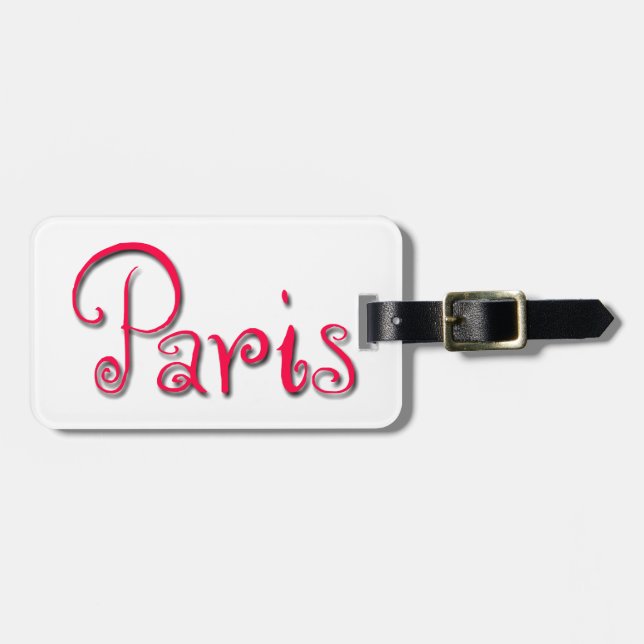 Paris Luggage Tag (Front Horizontal)