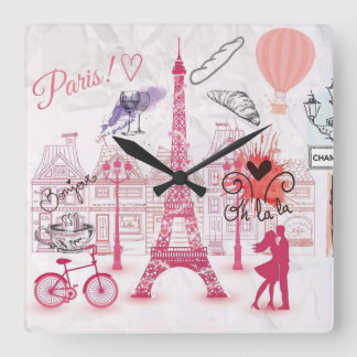 Paris magic square wall clock