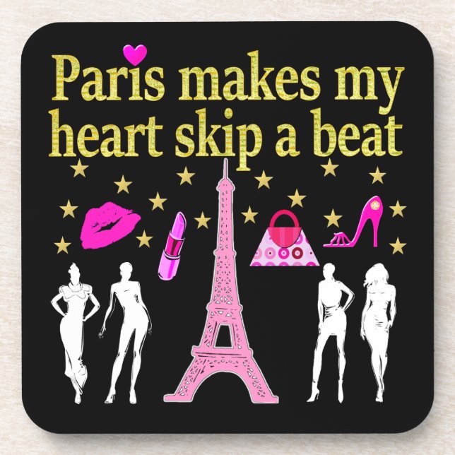 PARIS MAKES MY HEART SKIP A BEAT COASTER (Front)