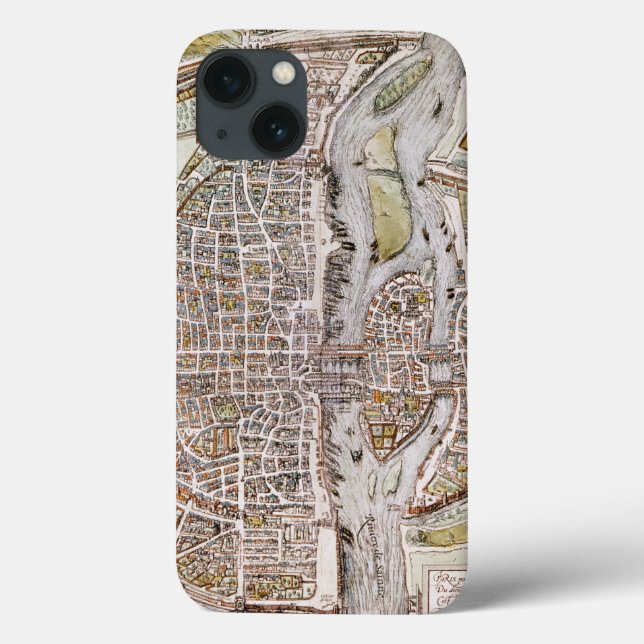 PARIS MAP, 1581 Case-Mate iPhone CASE (Back)