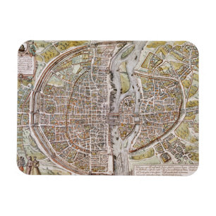 PARIS MAP, 1581 MAGNET