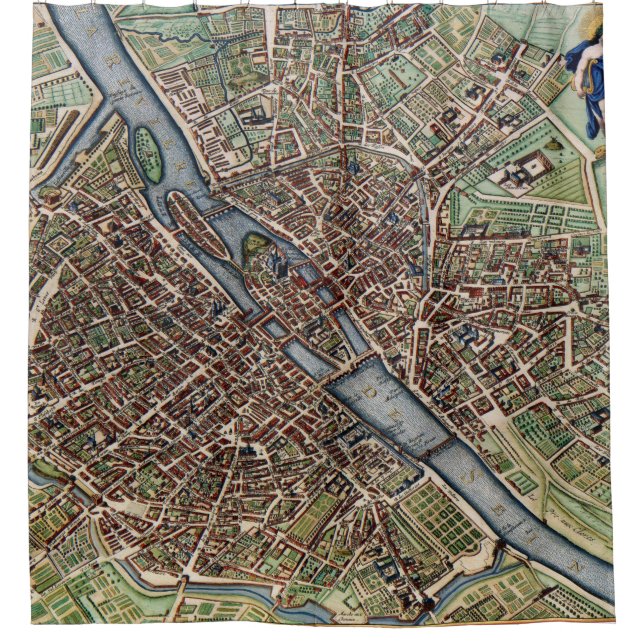 Paris map city old (Front)