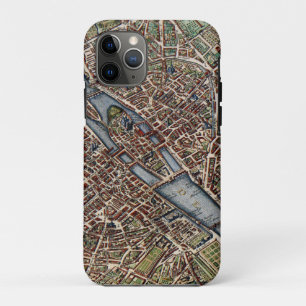 Paris map city old iPhone 11 pro case