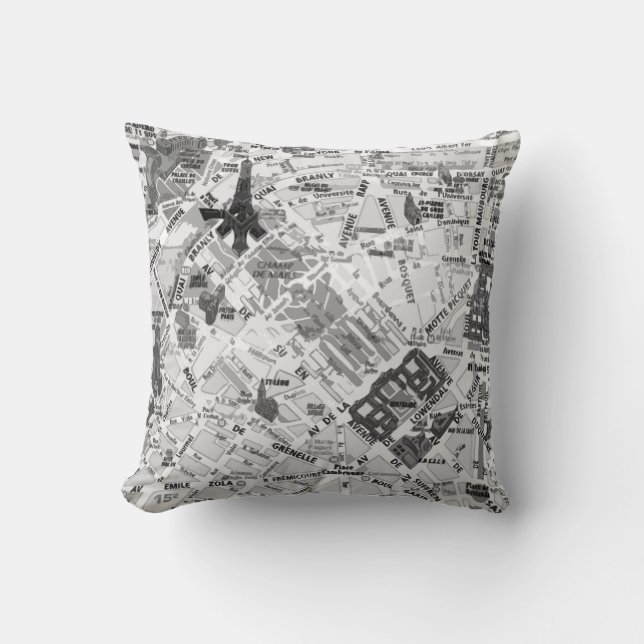 Paris Map pillow (Front)