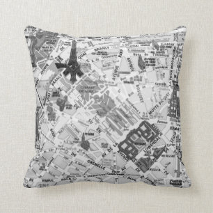 Paris Map pillow