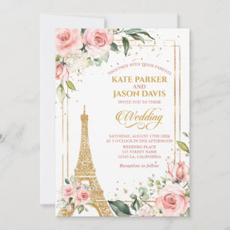 Paris Mariage Invitations Destination Tour Eiffel