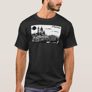 Paris Men's Basic Dark T-Shirt