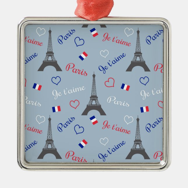 Paris Metal Ornament (Front)