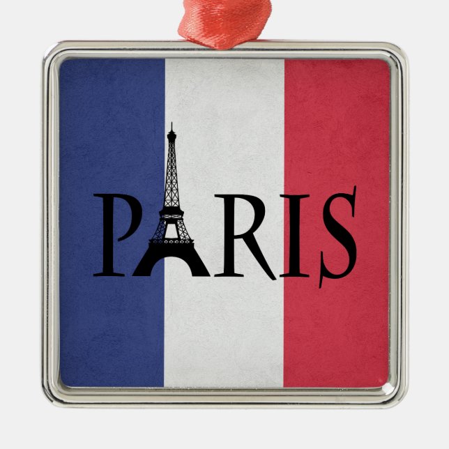 Paris Metal Ornament (Front)