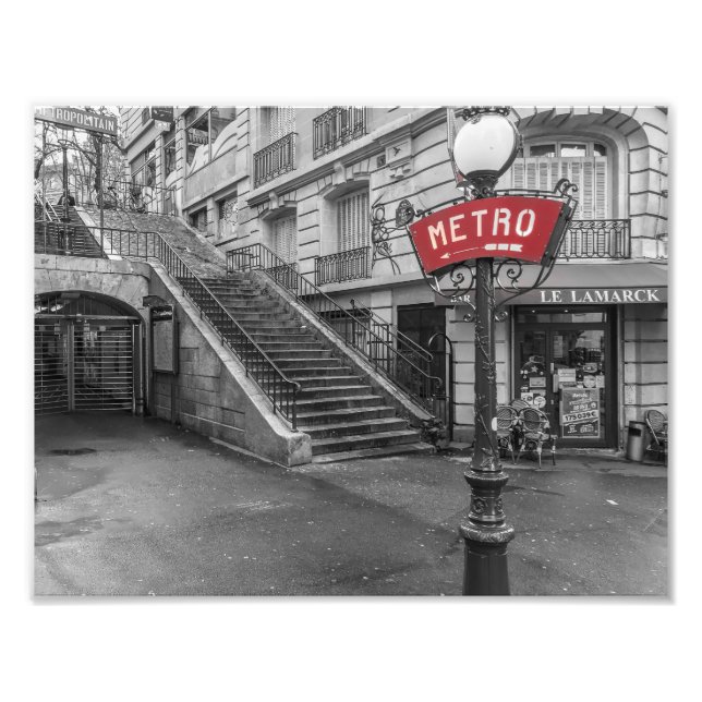 Paris Metro Lamarck Caulaincourt - Photo Print (Front)