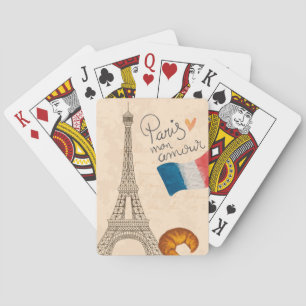 Paris mon amour playing card