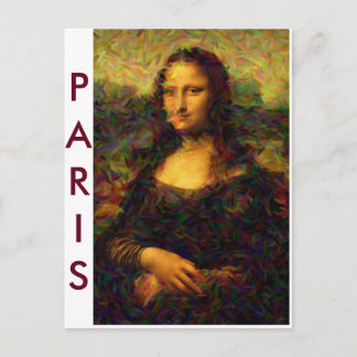 Paris Mona Lisa Postcard