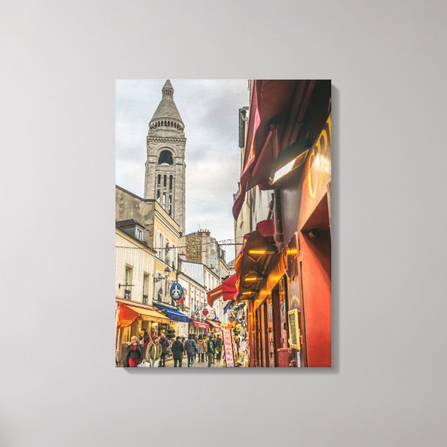 Paris Montmartre street view canvas print (Front)