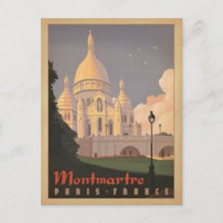 Paris Montmartre Vintage Postcard
