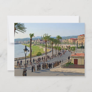 Paris Nice Cycling Riders In Nice March 19 1933 Postcard