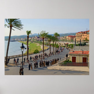 Paris Nice Cycling Riders In Nice March 19 1933 Poster