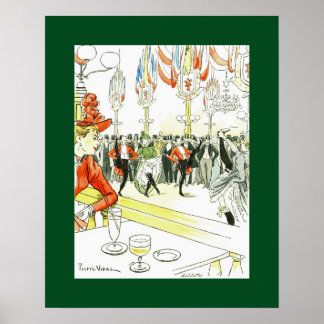 Paris Night Life ~Pierre Vidal ~*Change Mat Colour Poster