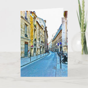 Paris note card featuring Le Marais.