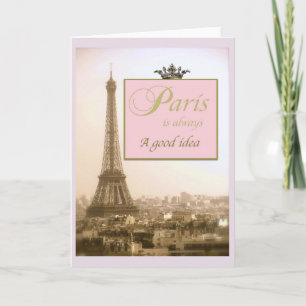 Paris notecards with Eiffel Tower and quote