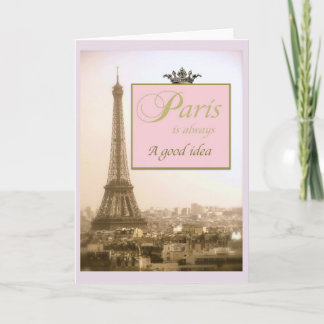 Paris notecards with Eiffel Tower and quote