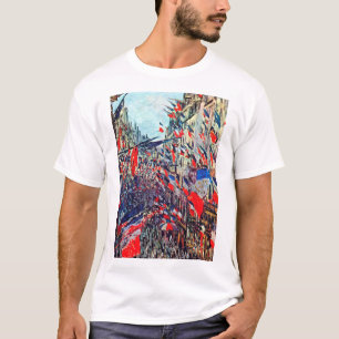 Paris on National Day, Claude Monet T-Shirt