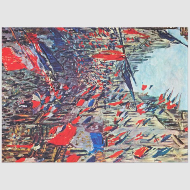 Paris on National Day, Claude Monet Tissue Paper (Front)