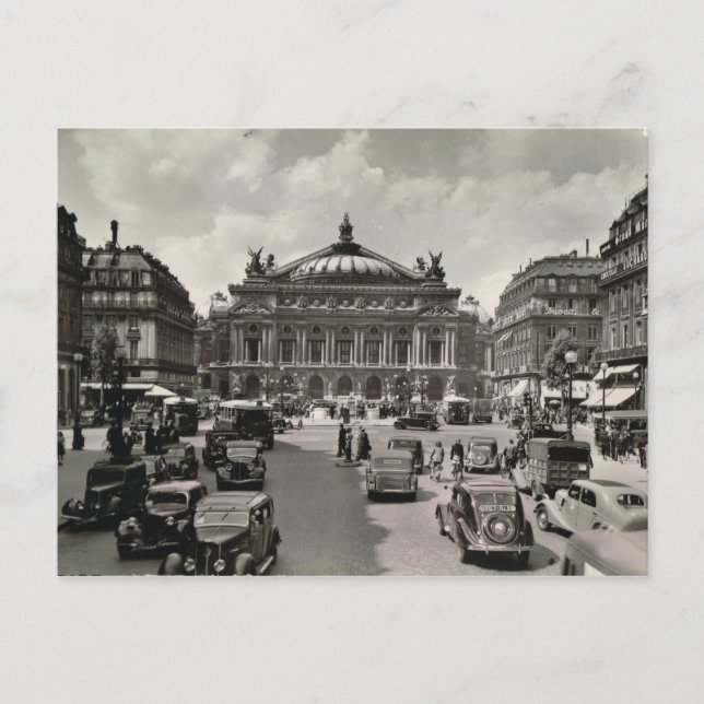 Paris, Opera, 1930 Postcard (Front)