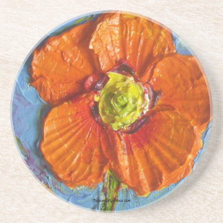 Paris' Orange Poppy Coaster