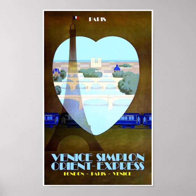 Paris, Orient Express travel poster (Front)