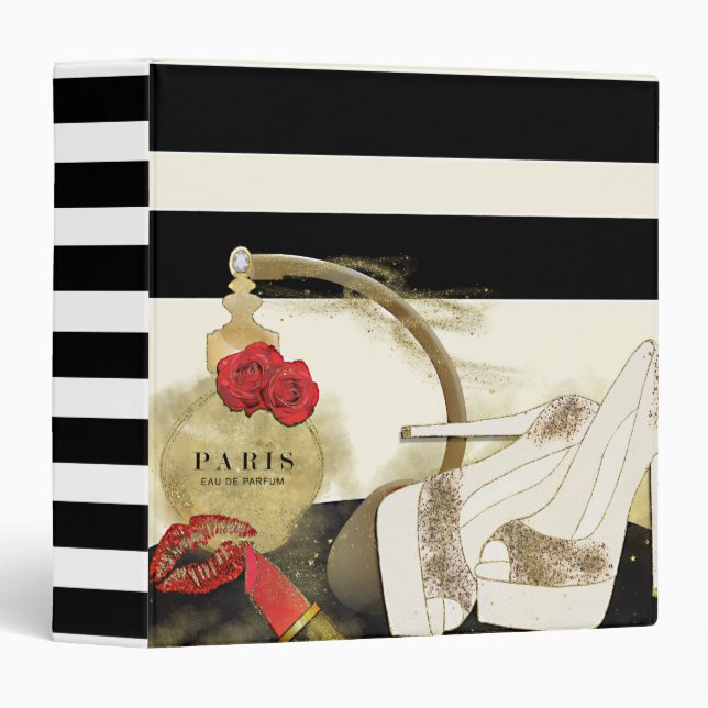 Paris Parfum Perfume Roses Heels & Lipstick Binder (Front/Spine)