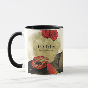 Paris Parfum Perfume Roses Heels & Lipstick Mug
