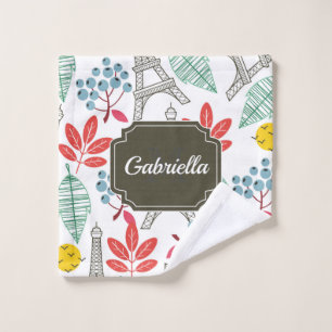 Paris Pattern Bath Towel Set