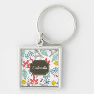 Paris Pattern Keychain